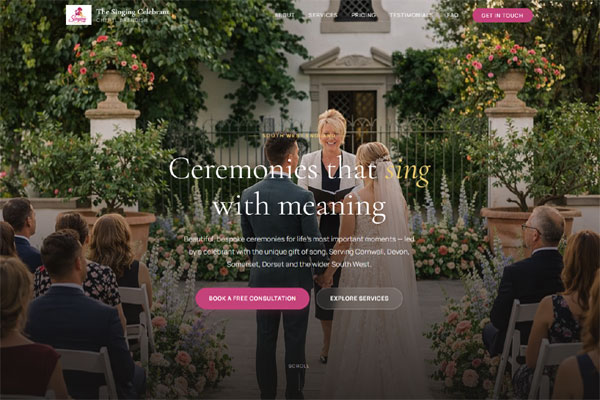 The Singing Celebrant — wedding celebrant website