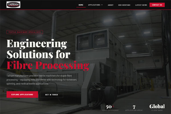 Tatham — industrial engineering business website